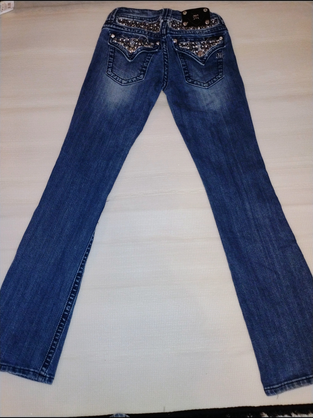Embellished Blue Women's Bootcut Jeans - Picture 4 of 4